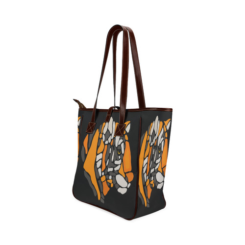 Cool Tiger Abstract Art Classic Tote Bag (Model 1644)