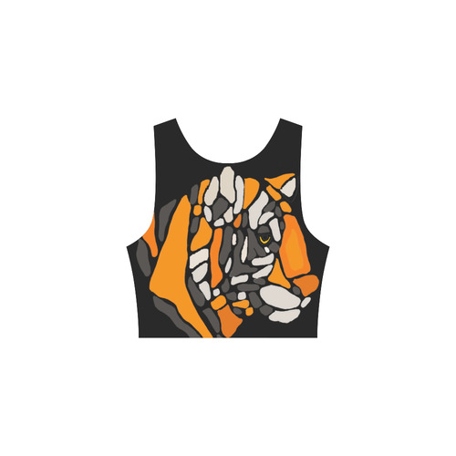 Cool Tiger Abstract Art Atalanta Sundress (Model D04)