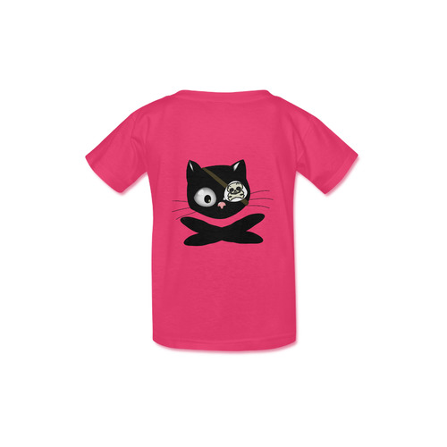 Cute Pirate Kitty Cat With Eye Patch Kid's  Classic T-shirt (Model T22)