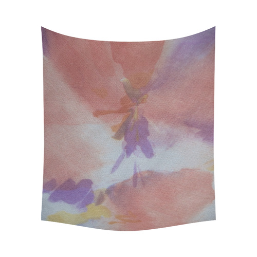 Abstract Floral Watercolor Cotton Linen Wall Tapestry 60"x 51"