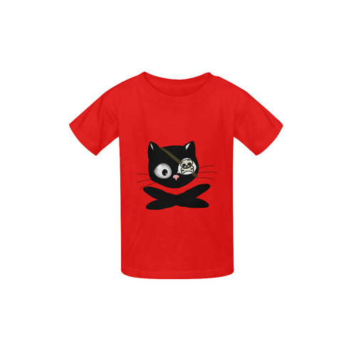 Cute Pirate Kitty Cat With Eye Patch Kid's  Classic T-shirt (Model T22)