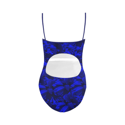 A202 Blue Peaks Abstract Strap Swimsuit ( Model S05)