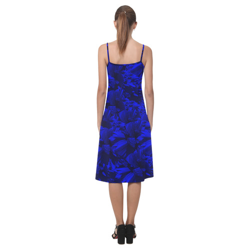 A202 Blue Peaks Abstract Alcestis Slip Dress (Model D05)