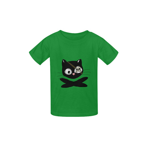 Cute Pirate Kitty Cat With Eye Patch Kid's  Classic T-shirt (Model T22)