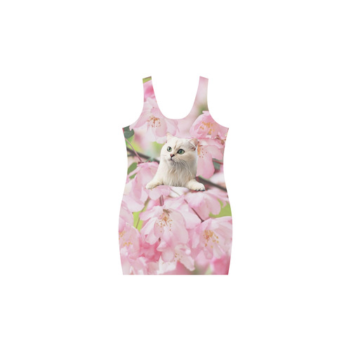 Cat and Flowers Medea Vest Dress (Model D06)