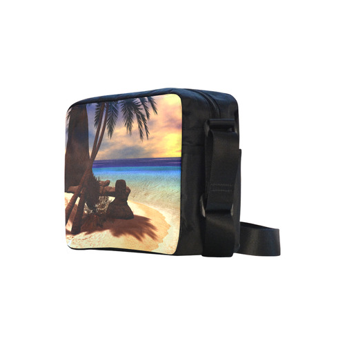 Awesome sunset over a tropical island Classic Cross-body Nylon Bags (Model 1632)