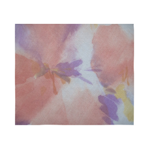 Abstract Floral Watercolor Cotton Linen Wall Tapestry 60"x 51"