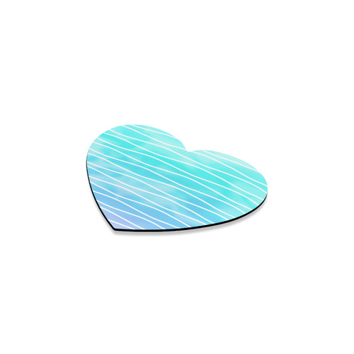 turquoise sea Heart Coaster