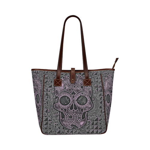 skull pink Classic Tote Bag (Model 1644)