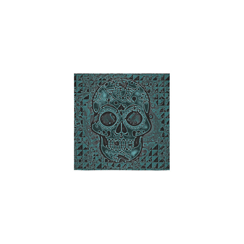 skull aqua Square Towel 13“x13”