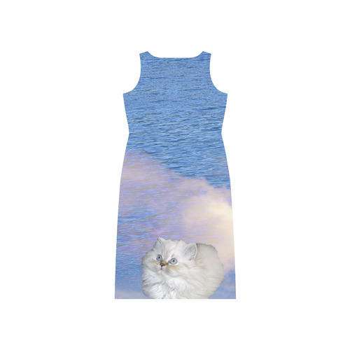 Cat and Water Phaedra Sleeveless Open Fork Long Dress (Model D08)