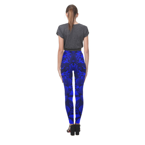 A202 Blue Peaks Abstract Cassandra Women's Leggings (Model L01)