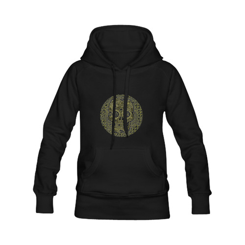 skull golden Women's Classic Hoodies (Model H07)