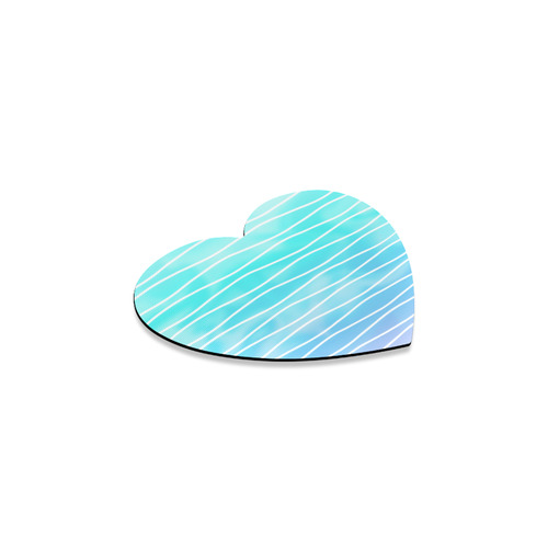 turquoise sea Heart Coaster