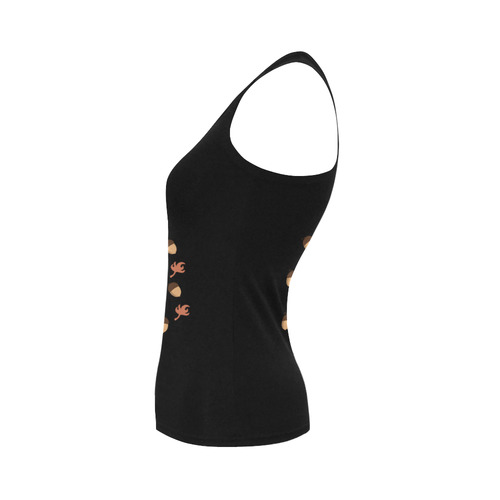 Fox in autumn Women's Shoulder-Free Tank Top (Model T35)