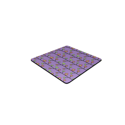 Geometric Flowers Square Coaster