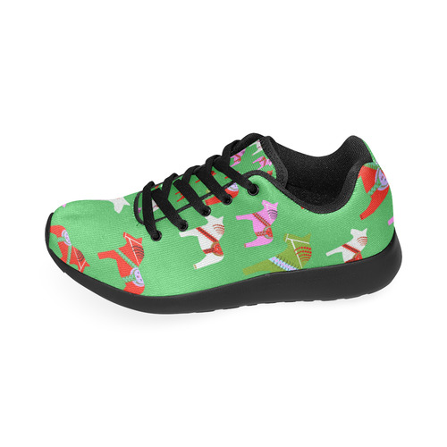 Dala Horse Decorative Folk Art Style Christmas Edition Women’s Running Shoes (Model 020)