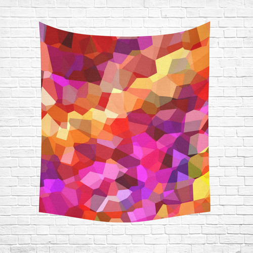 Geometric Fall Pattern Cotton Linen Wall Tapestry 51"x 60"