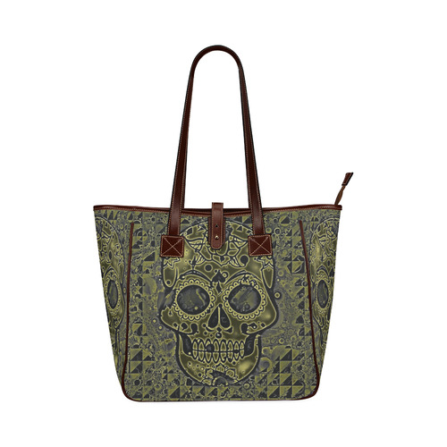 skull golden Classic Tote Bag (Model 1644)