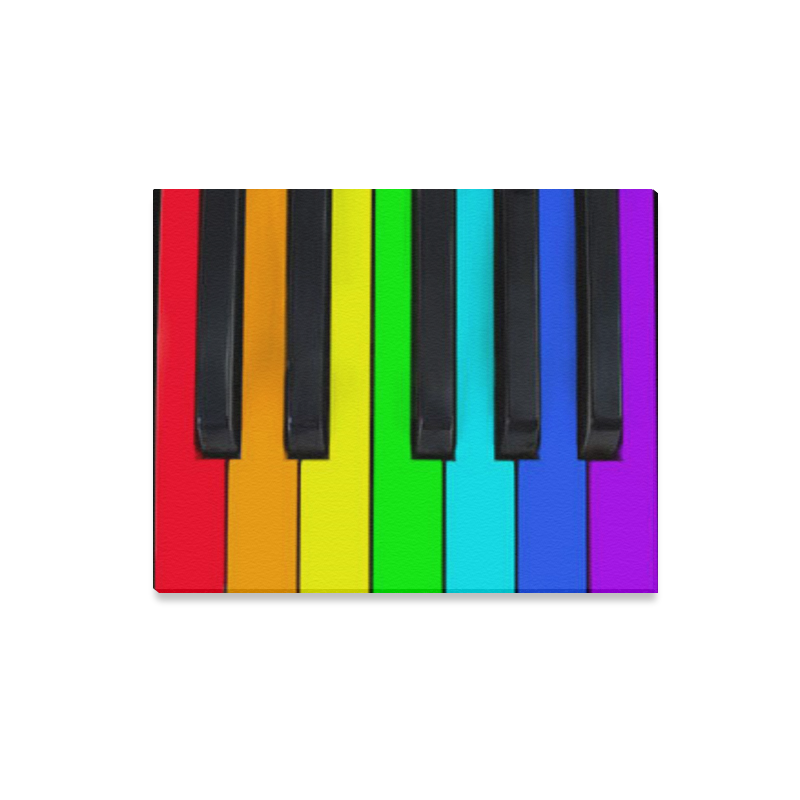Spectrum Piano Keyboard Colors Canvas Print 20"x16" ID D736107