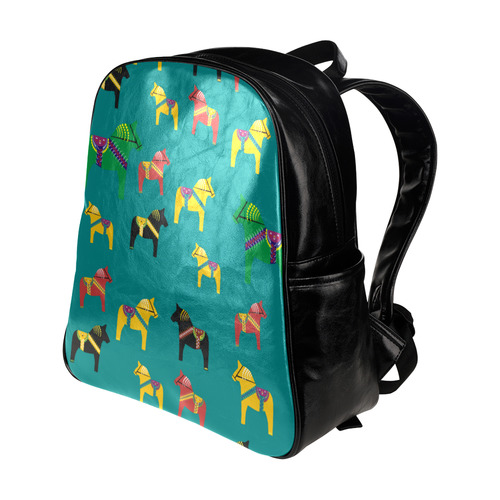 Dala Horses Decorative and Cute Multi-Pockets Backpack (Model 1636)