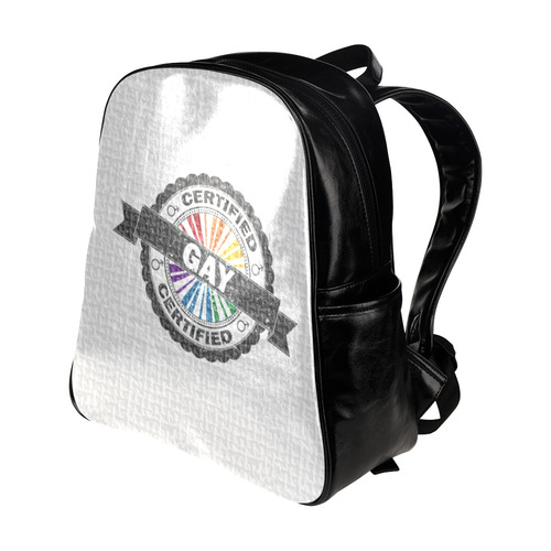 Certified Gay Pride Stamp Multi-Pockets Backpack (Model 1636)