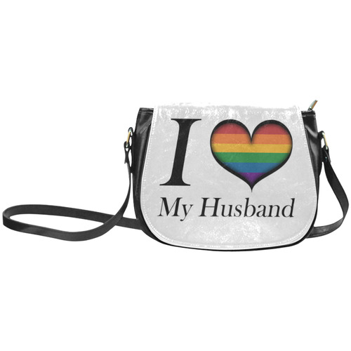 I Heart My Husband Classic Saddle Bag/Large (Model 1648)