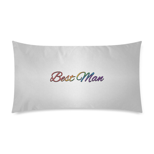 Rainbow "Best Man" Rectangle Pillow Case 20"x36"(Twin Sides)