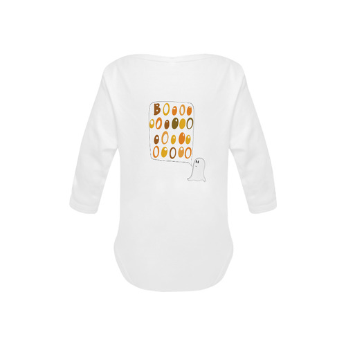 Cute Halloween BOO Ghost Baby Powder Organic Long Sleeve One Piece (Model T27)