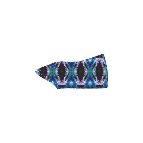 Blue, Light Blue, Metallic Diamond Pattern Women's Slip-on Canvas Shoes (Model 019)