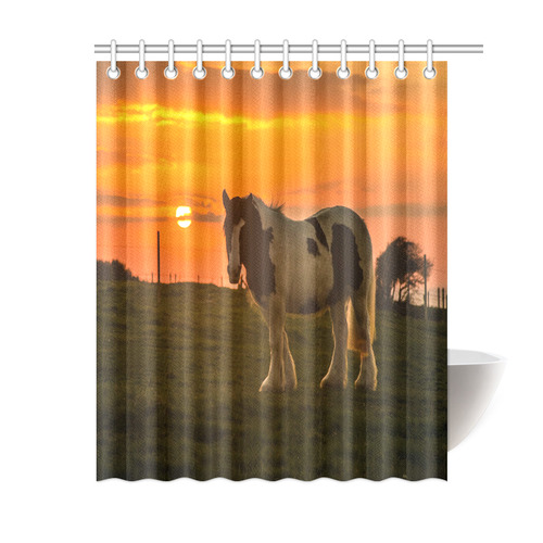 Sunset Horse Shower Curtain 60"x72"