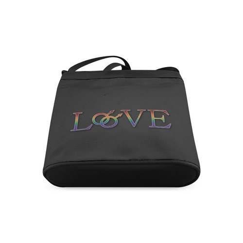 Gay Pride Rainbow love Crossbody Bags (Model 1613)