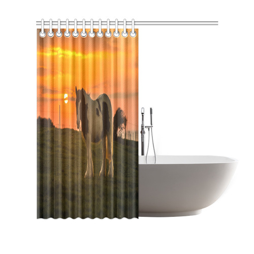 Sunset Horse Shower Curtain 69"x70"