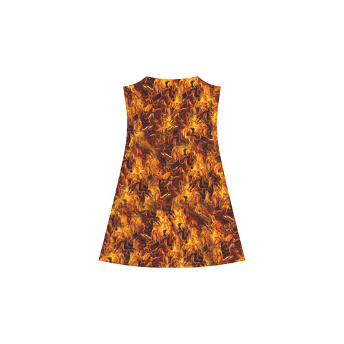 Flaming Fire Pattern Alcestis Slip Dress (Model D05)