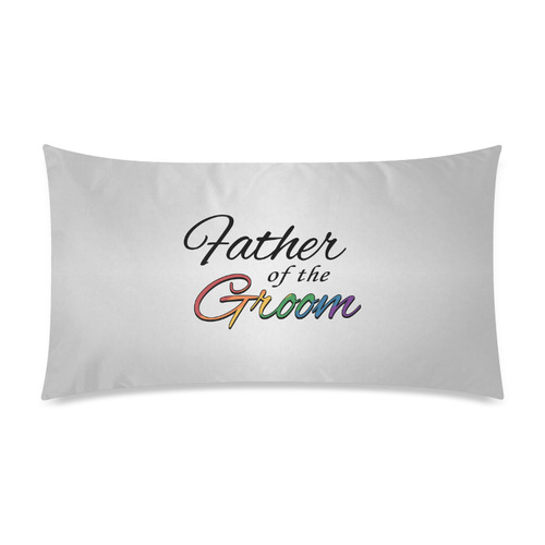 Rainbow "Father of the Groom" Rectangle Pillow Case 20"x36"(Twin Sides)