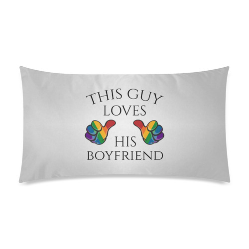 This Guy Loves His Boyfriend Rectangle Pillow Case 20"x36"(Twin Sides)