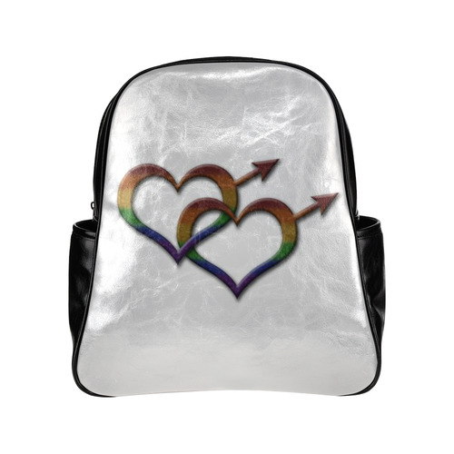 Rainbow Male Gender Symbols Multi-Pockets Backpack (Model 1636)