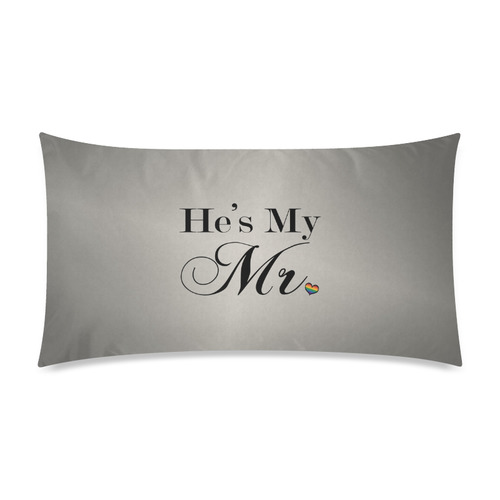 He's My Mr. Rectangle Pillow Case 20"x36"(Twin Sides)