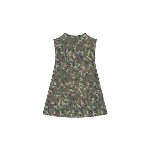 Forest Camouflage Pattern Alcestis Slip Dress (Model D05)