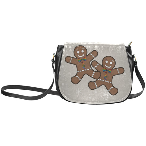 Gingerbread Couple Gay Pride Classic Saddle Bag/Large (Model 1648)