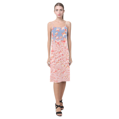 Pink Butterflies Alcestis Slip Dress (Model D05)