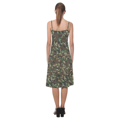 Forest Camouflage Pattern Alcestis Slip Dress (Model D05)