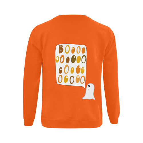 Cute Halloween BOO Ghost Gildan Crewneck Sweatshirt(NEW) (Model H01)
