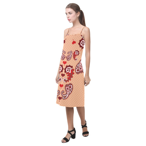 Paisley Droplets Alcestis Slip Dress (Model D05)