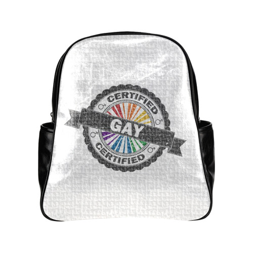 Certified Gay Pride Stamp Multi-Pockets Backpack (Model 1636)