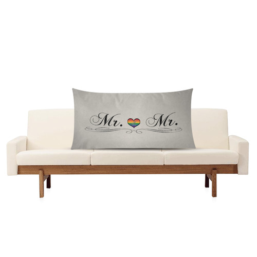 Mr. & Mr. Gay Design Rectangle Pillow Case 20"x36"(Twin Sides)