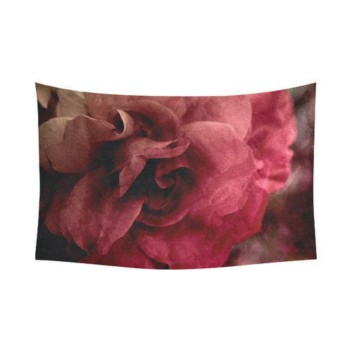 Rose Cotton Linen Wall Tapestry 90"x 60"