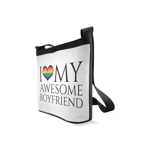 I Heart My Awesome Boyfriend Crossbody Bags (Model 1613)