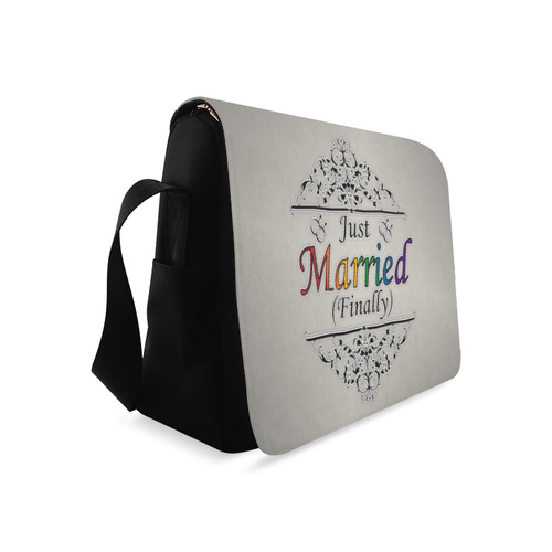 Just Married (Finally) Gay Design Messenger Bag (Model 1628)