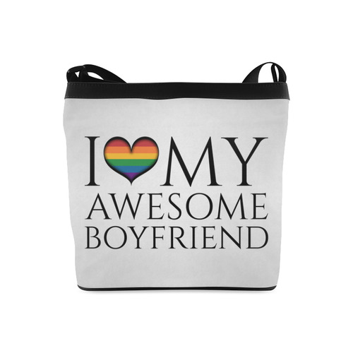 I Heart My Awesome Boyfriend Crossbody Bags (Model 1613)